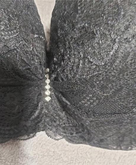 Čierna čipková podprsenka, 5xl
