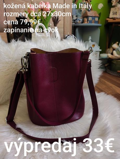 Dámska nadčasová kožená kabelka made in italy,