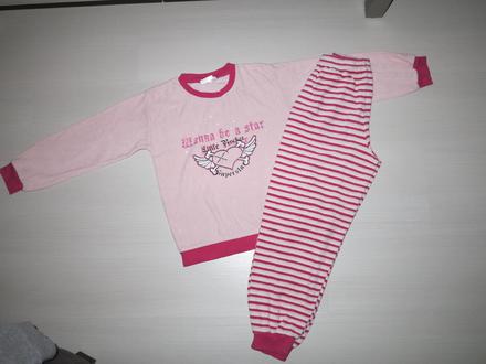Froté ružové pyžamko122/128, berti,122