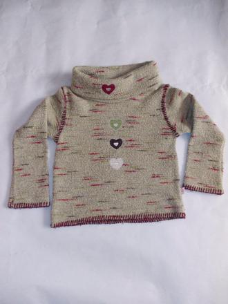 Sveter - rolák srdiečka 104, wenice,104