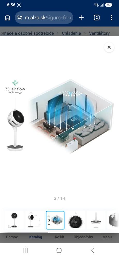 3d ventilátor-ohrievač siguro,