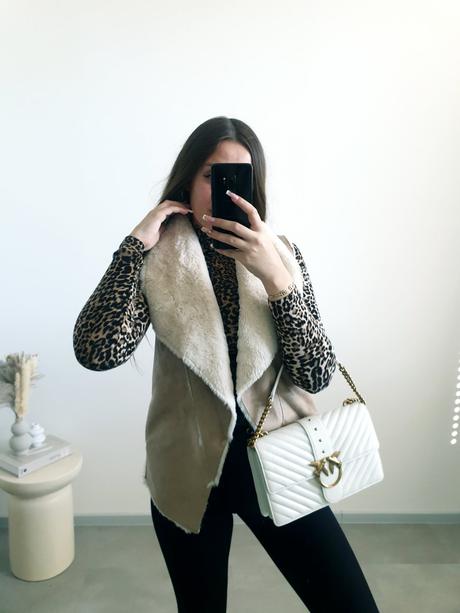 Vesta s kožušinou s, bershka,s