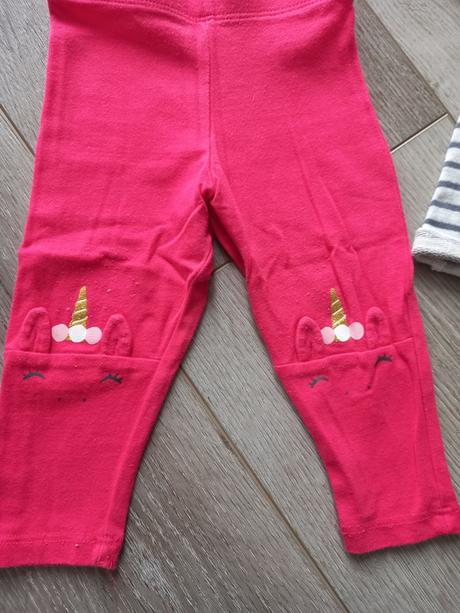 Legíny 2ks + tepláky 74, tesco,74