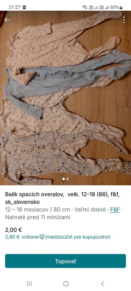 Balík oblečenia velk. 12-18m 86, 86–98