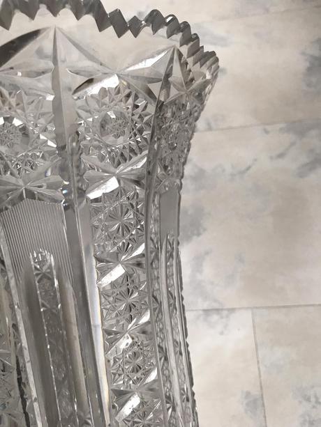 Masívna kryštálová váza bohemia,