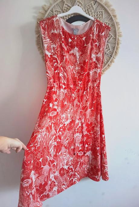 Červené midi šaty h&m, h&m,xs