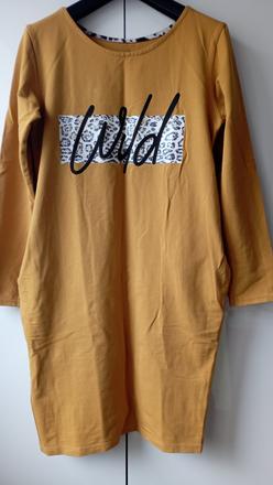 Horčicové bavlnené šaty (už s poštovným), s