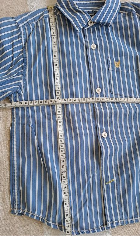 Pásikatá košeľa, blue base,116