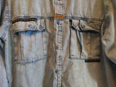 Pánska riflová modrá košeľa, chica style, xl, xl