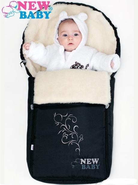 Luxusný fleecový fusak čierny, new baby