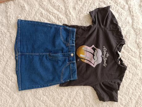 Komplet sukňa tričko hm, h&m,158