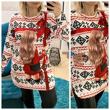 Dámska tunika so zimným vzorom, l / m / xl