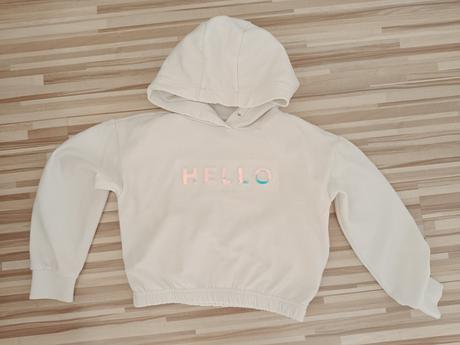 Biela crop mikina, pepco,128