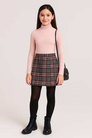 Detský rebrovaný pulóvrik so stojačikom, 104 - 158