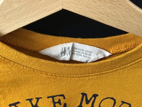 Detské žlté tričko s dlhým rukávom veľ. 110/116, h&m,110