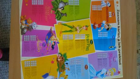 Kniha s disney kartičkami tesco s angl.,