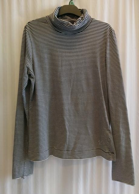 Dámsky elastický pásikavý top - rolák, passport, l, l