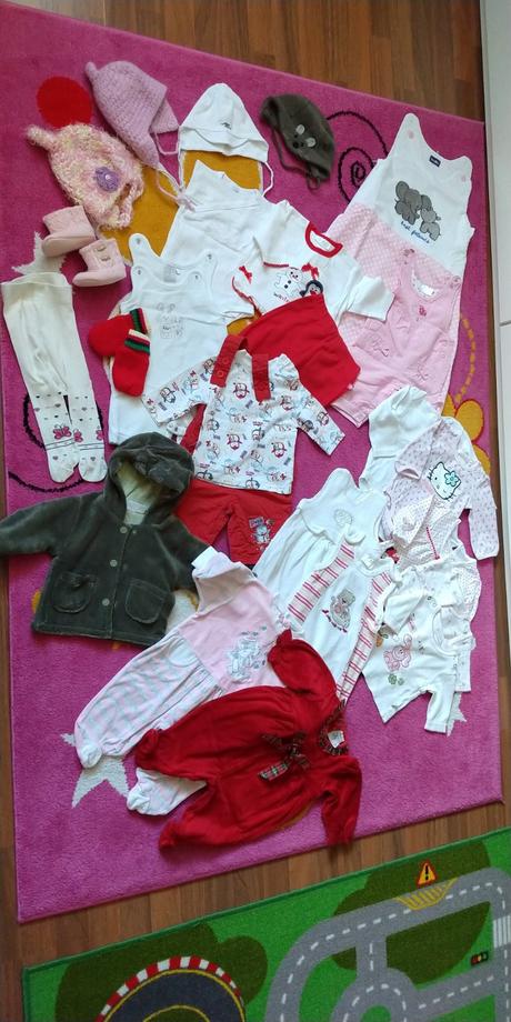 Balík oblečenia dievčatko veľkosť 0-3 mesiace, 50–62