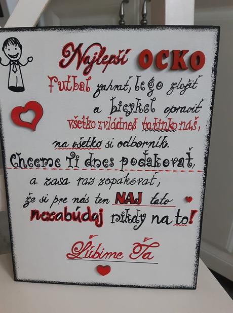 Drevená tabuľka veľká, 