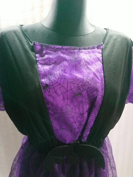 4-dielny kostým bosorka šaty plášť maska klobú s/l, 