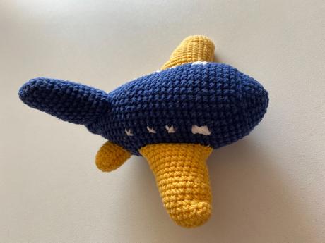 Lietadlo - pletené ručne,