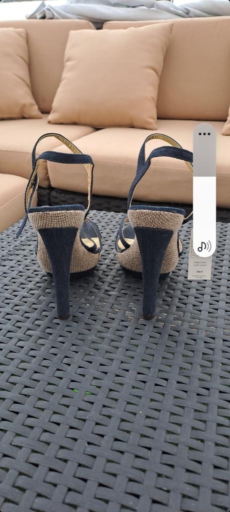 Nové riflové topánky na platforme, 37