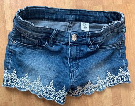 Dievčenské rifľové kraťasy, 128