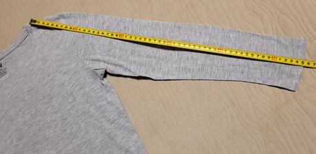 Šedé tričko dlhý rukáv / nátelník velk. 134/140, h&m,134