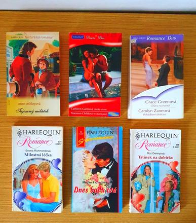 Knihy harlequin za 0,20 eur.,