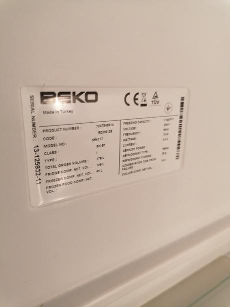 Chladnička s mrazničkou, beko