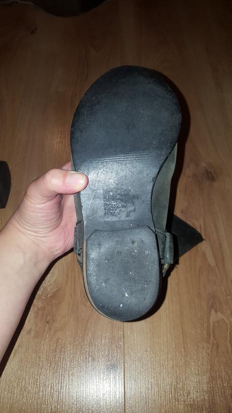 Šedé kožené čižmy č.36, 36