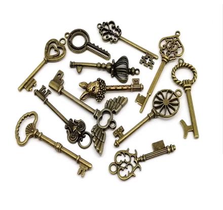 Dekoračné kľúče vintage retro 12ks, 