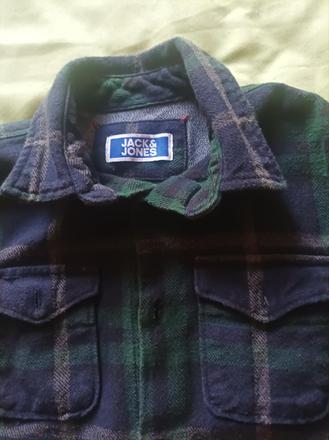 Teplá hruboflanelová košela, jack wolfskin,140