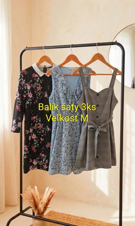 Balík krátke šaty 3 ks - veľ. m, mohito,m