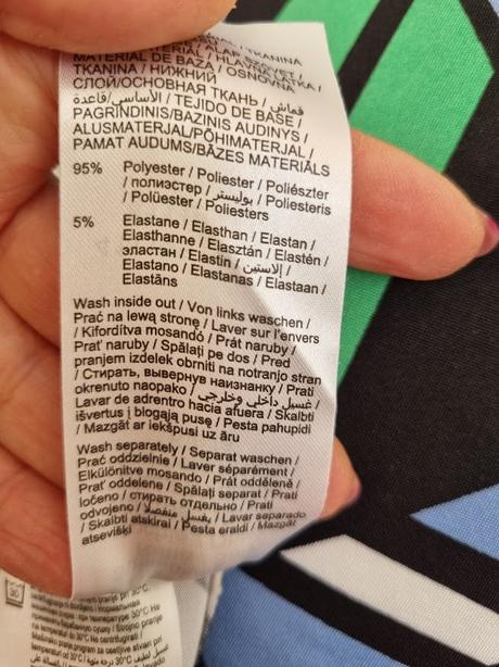 Čierno-zeleno-modro biele elast.šaty orsay 38, orsay,38