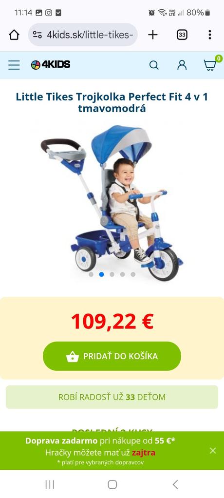 Trojkolka 4 v 1, little tikes