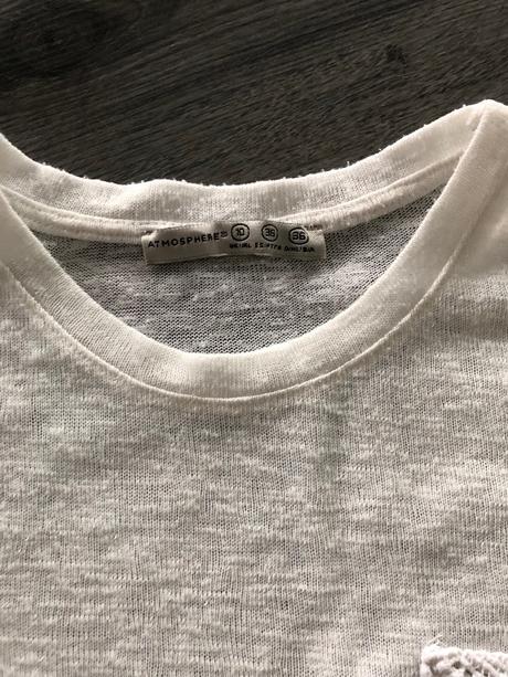 Crop krémové tričko s, primark,s