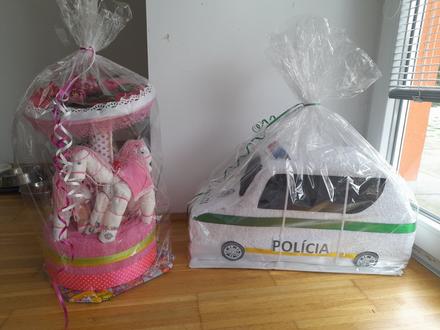 2 nové originálne torty koniky a polícia z uteráko, 
