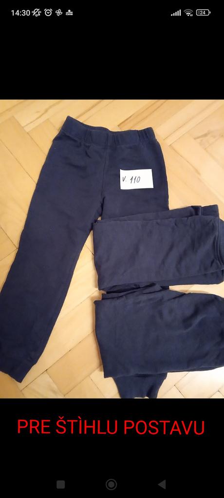 Nohavice, tepláky veľ 110, 110