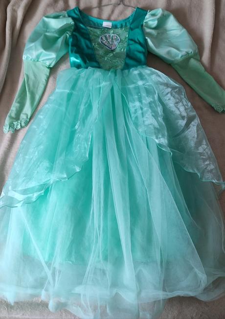 Kostým ariel zelené šaty velk. 122-128 (7r), 