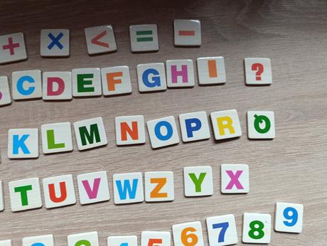 Magnetické čísla, písmená, 