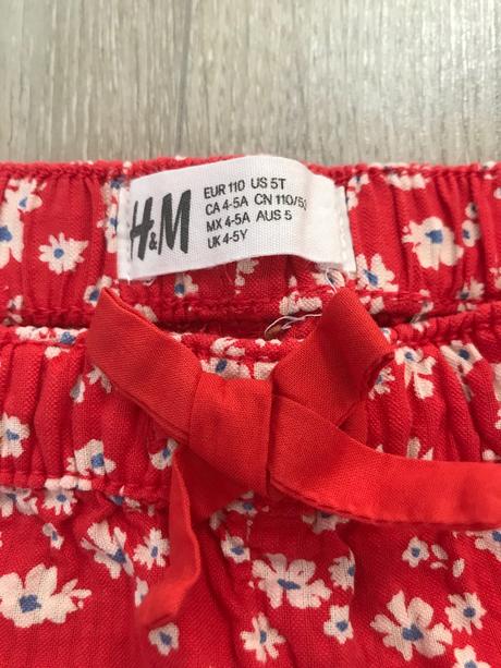 Dievčenské kraťase, h&m,110