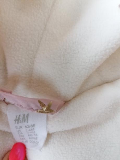 Ružový overal / fusak, h&m,62