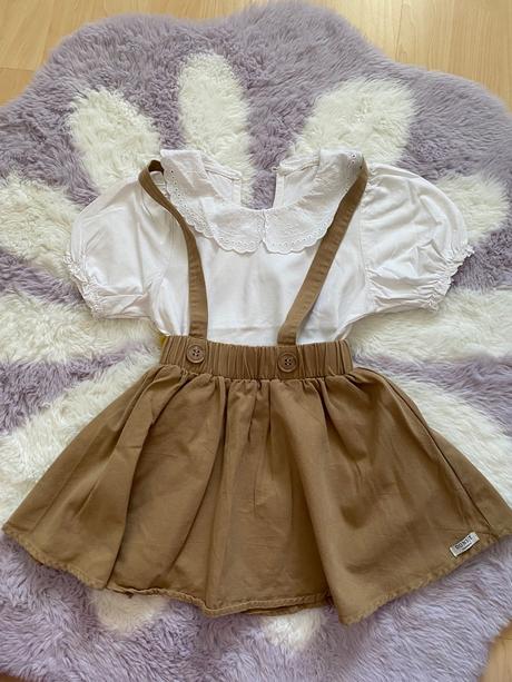 Elegantná dievčenská sukňa+tričko donsje, 104