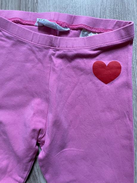 Leginy 3/4 srdiecko 7-8 rokov, h&m,128