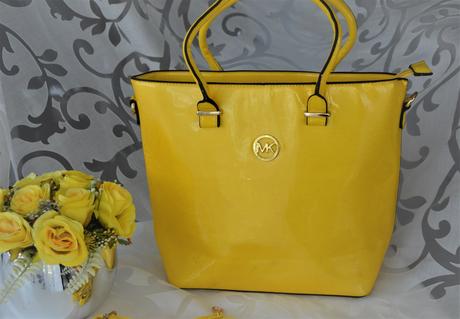 Žltá shopper kabelka,