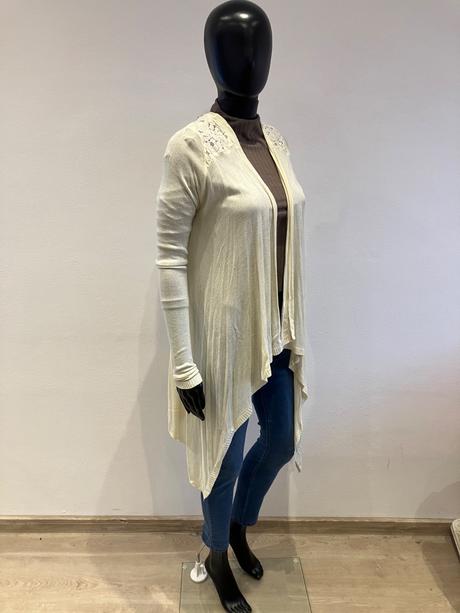 Dámsky kardigán s čipkou maslový gate (xs), gate,xs