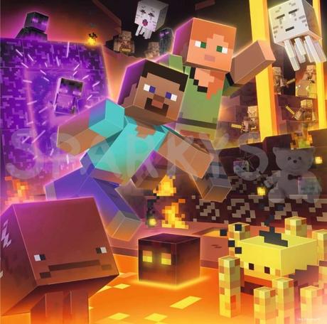 Ravensburger puzzle minecraft biomes 3x49 dielikov, 