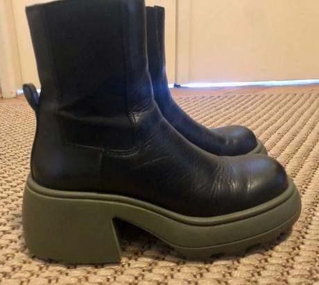 Zara kožené cchunky sole ankle boots 38/39, zara,39