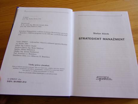 Kniha strategický manažment, 